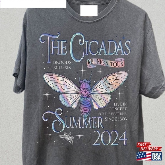 The Cicadas Reunion Tour Summer 2024 Unisex T-shirt Gift For Fan - Picture 1 of 4